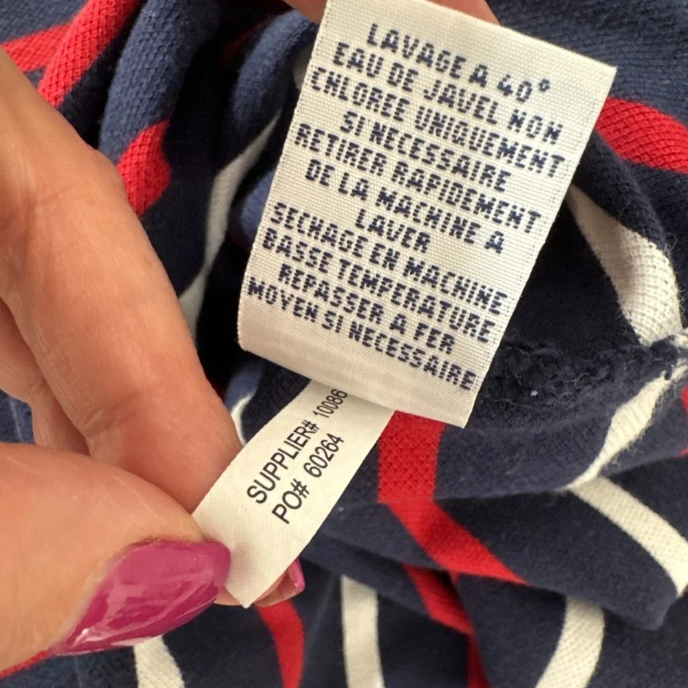 Polo By Ralph Lauren Navy Colorblock Red Striped Polo‎ Shirt Size XL